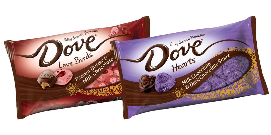 Valentine's Candy Packaging: Dove Hearts