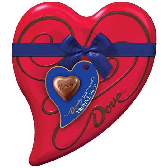 Valentine's Candy Packaging: Dove Hearts Tin