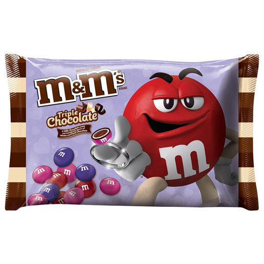Valentine's Candy Packaging: M&M's Triple Chocolate