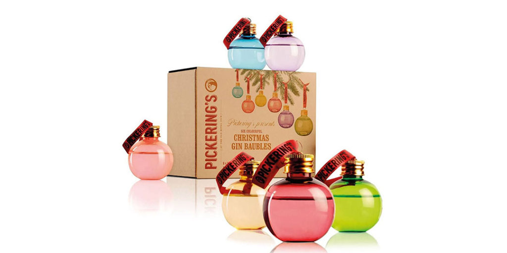 Holiday Alcohol Packaging: Pickering's Gin Baubles