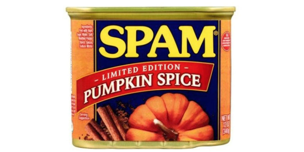 Pumpkin Spice Packaging: Spam