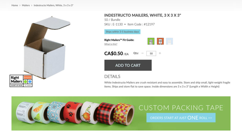 Right Mailers: Indestructo Mailers Product Page