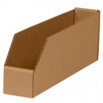 Kraft Corrugated Bin Boxes, 2 x 18 x 4 1/2