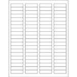 White Weather-Resistant Laser Labels, 1 3/4 x 1/2