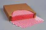Grease Resistant Paper Sheets, Red Checkered, 12 x 12