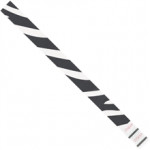 White Zebra Stripe Tyvek® Wristbands, 3/4 x 10