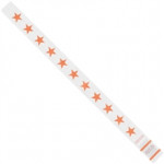 Orange Stars Tyvek® Wristbands, 3/4 x 10
