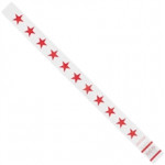 Red Stars Tyvek® Wristbands, 3/4 x 10