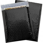 Glamour Bubble Mailers, Black, 9 x 11 1/2