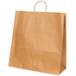 Kraft Paper Shopping Bags, Traveler - 13 x 6 x 15 3/4