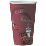 Solo® Paper Hot Cups, Bistro Design, 16 oz.