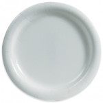 Medium-Duty Paper Plates, White, 9