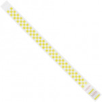 Yellow Checkerboard Tyvek® Wristbands, 3/4 x 10