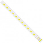 Yellow Stars Tyvek® Wristbands, 3/4 x 10