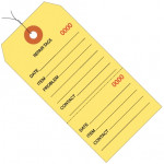 Yellow Pre-Wired Repair Tags - #5, 4 3/4 x 2 3/8