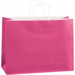 Pink Tinted Paper Shopping Bags, Vogue - 16 x 6 x 12