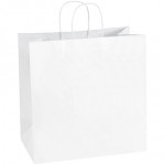 White Paper Shopping Bags, Star - 13 x 7 x 13