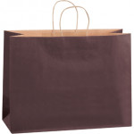 Brown Tinted Paper Shopping Bags, Vogue - 16 x 6 x 12