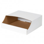 Corrugated Stackable Bin Boxes, 12 x 12 x 4 1/2