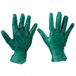Powdered Vinyl Gloves - Green - 6.5 Mil - Xlarge