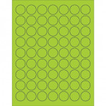 Fluorescent Green Circle Laser Labels, 1