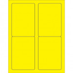 Fluorescent Yellow Laser Labels, 3 1/2 x 5
