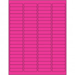 Fluorescent Pink Laser Labels, 1 15/16 x 1/2