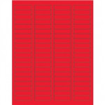Fluorescent Red Laser Labels, 1 3/4 x 1/2