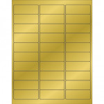 Gold Foil Laser Labels, 2 5/8 x 1