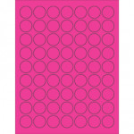 Fluorescent Pink Circle Laser Labels, 1
