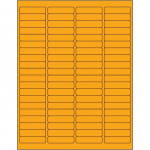 Fluorescent Orange Laser Labels, 1 15/16 x 1/2