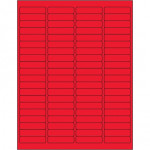 Fluorescent Red Laser Labels, 1 15/16 x 1/2