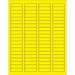 Fluorescent Yellow Laser Labels, 1 3/4 x 1/2