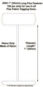 Fine Fabric Micro-Spaced Nylon Tagging Fasteners, 1