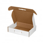 Corrugated Carrying Cases, White, 12 1/8 x 9 1/4 x 3