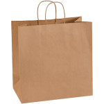 Kraft Paper Shopping Bags, Star - 13 x 7 x 13