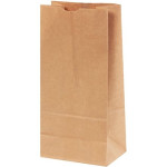 Kraft Paper Hardware Bags, #10, Virgin - 6 5/16 x 4 1/8 x 13 3/8