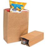 Kraft Paper Grocery Bags, #1 - 3 1/2 x 2 3/8 x 6 7/8