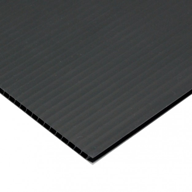 Corrugated Plastic Sheets, 5 x 5", Black