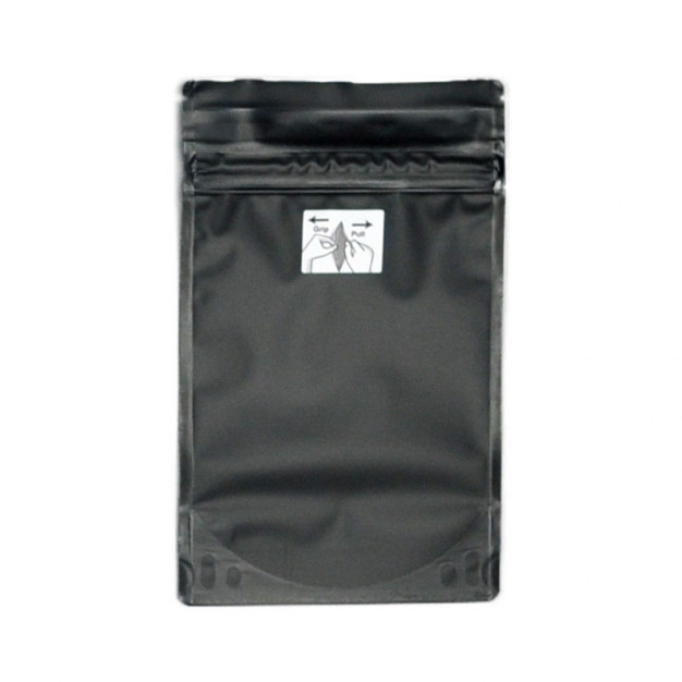 1/2 oz Child-Resistant Bags Child-Resistant Pouch, 5 x 8 3/23", Black