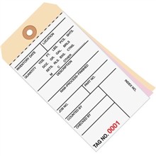 Inventory Tags - 3-Part Carbonless (9500-9999), 6 1/4 x 3 1/8"