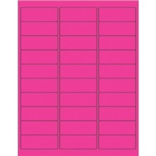 Fluorescent Pink Removable Laser Labels, 2 5/8 x 1"