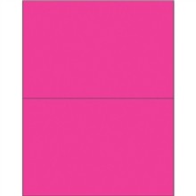 Fluorescent Pink Removable Laser Labels, 8 1/2 x 5 1/2"