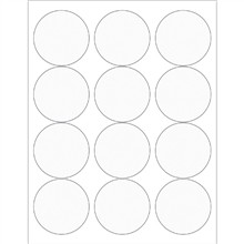 Clear Circle Laser Labels, 2 1/2"
