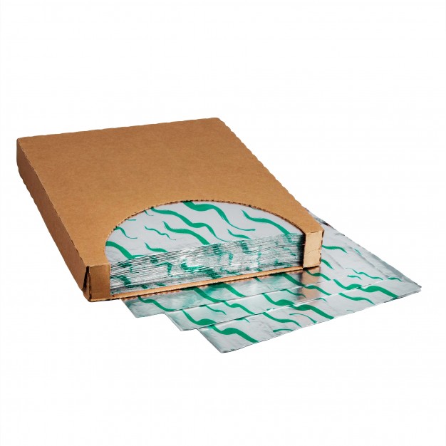 Foil Sheets, Printed - Green Wave, 10 1/2 x 13"