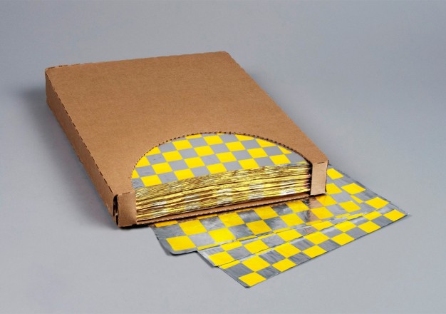 Foil Sheets, 10 1/2 x 13", Yellow Checkered