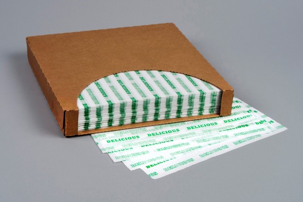 Dry Waxed Food Sheets, Green Delicious, 12 x 12"