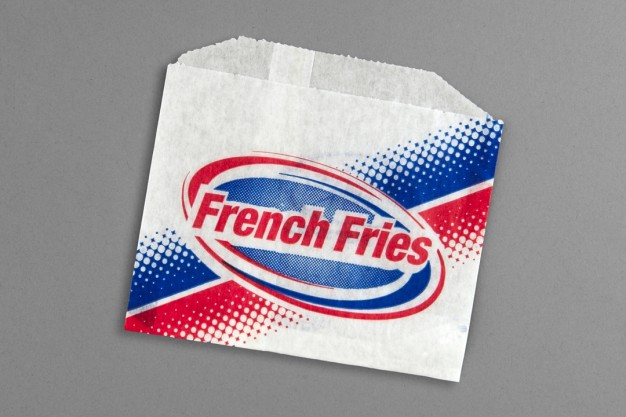 Printed French Fry Bags, 4 1/2 x 3 1/2" - 10 PK