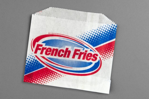 Printed French Fry Bags, 4 7/8 x 4" - 1 PK