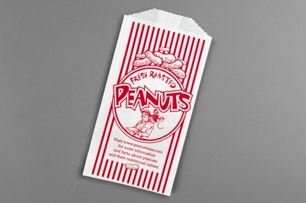 White Peanut Bags, 3 1/2 x 6 1/2"